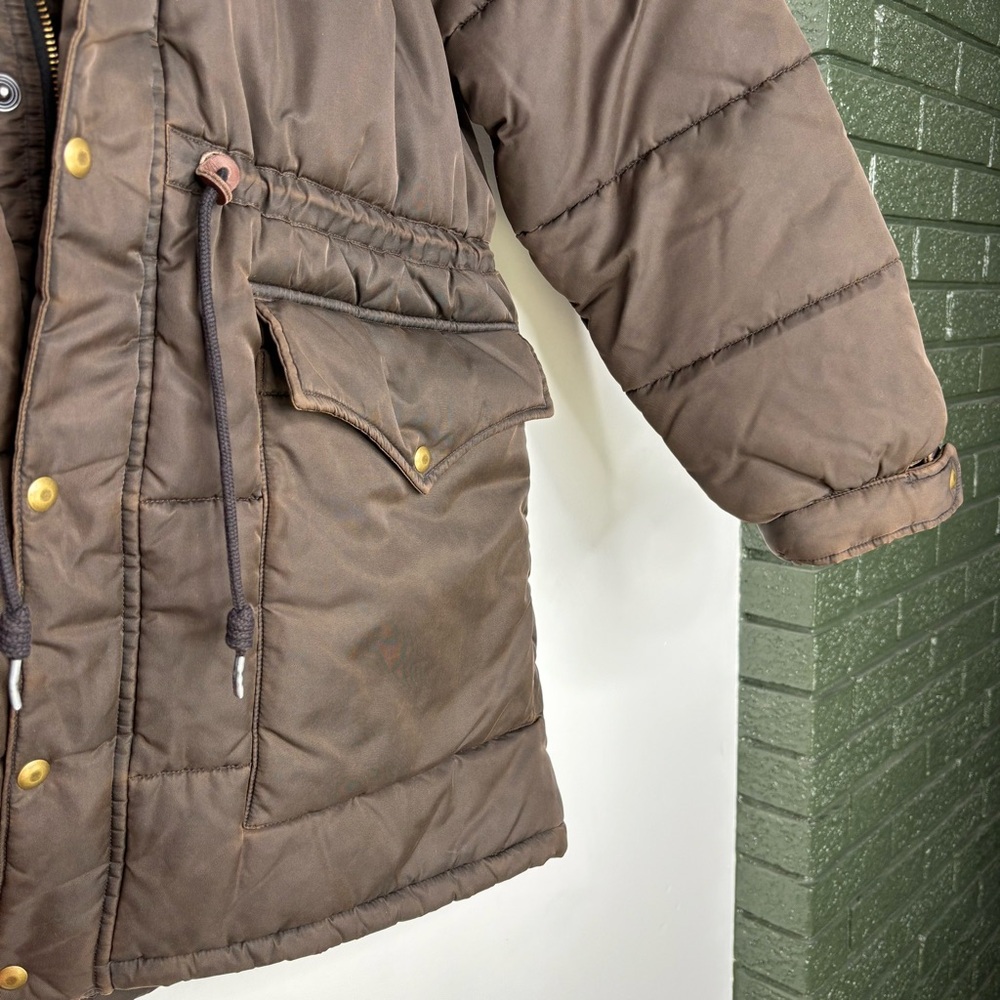RRL by Ralph Lauren Coated Twill Parka Vintage Black Fleece Hood Size L New - Picture 12 of 16